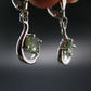 Moldavite Tektite Silver Earrings from Czech Republic - 2.48 Grams