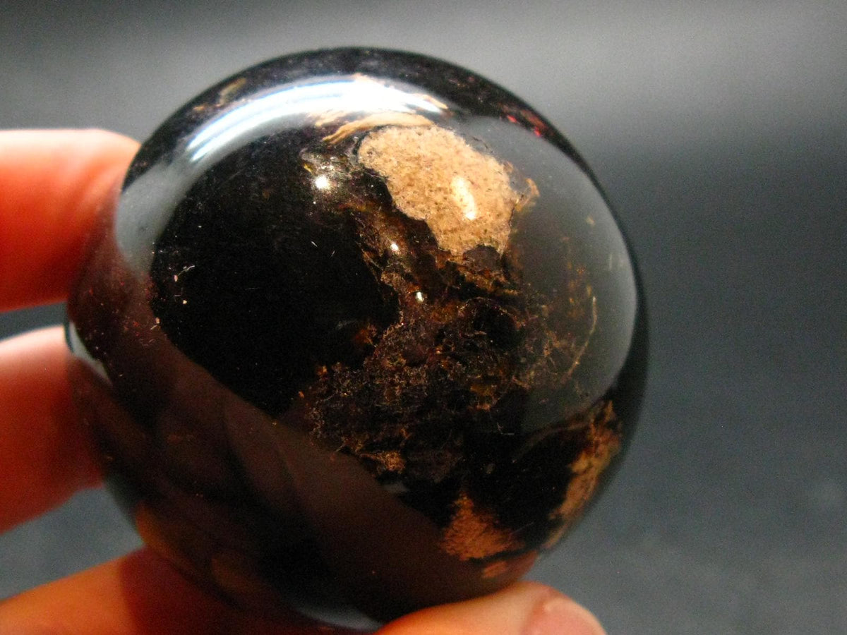 Rare Blue Amber Ball Sphere Fluorescent From Indonesia - 2.0" - 67.03 Grams