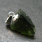 Moldavite Tektite Silver Pendant from Czech Republic - 0.7" - 1.17 Grams