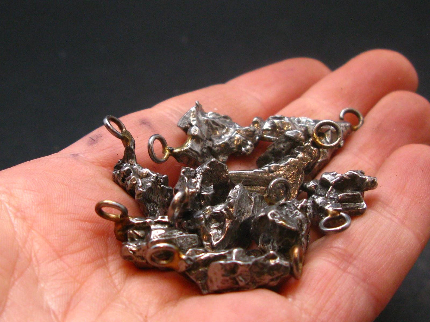 Lot Of 10 Campo Del Cielo Meteorite Pendants from Argentina - 36.35 Grams