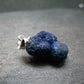 Azurite Nodule Crystal Sterling Silver Pendant from Russia - 0.9" - 3.66 Grams