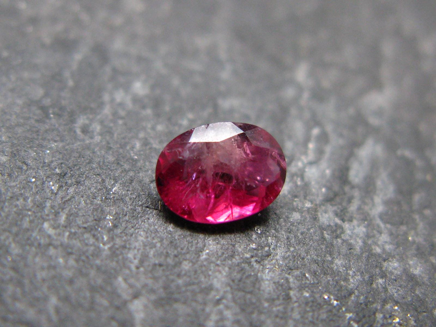 Beautiful Rare Gem Bixbite Red Beryl Emerald Cut Stone From Utah USA - 0.22 Carats - 4.8x3.3 mm