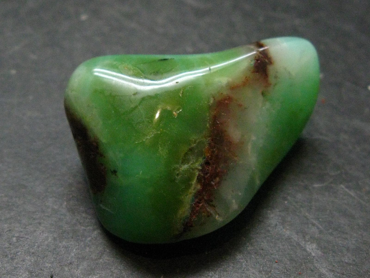 Rich Green Chrysoprase Polished Tumbled Stone From Australia - 1.5"