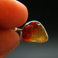Raw Fire Opal Sterling Silver Pendant From Mexico - 1.7" - 1.01 Grams