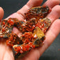 Lot of 10 Dark Red Vanadinite Cluster From Morocco - 37.80 Grams