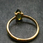 Moldavite Gold Plated Silver Facetted Ring - Size 8 - 1.80 Grams