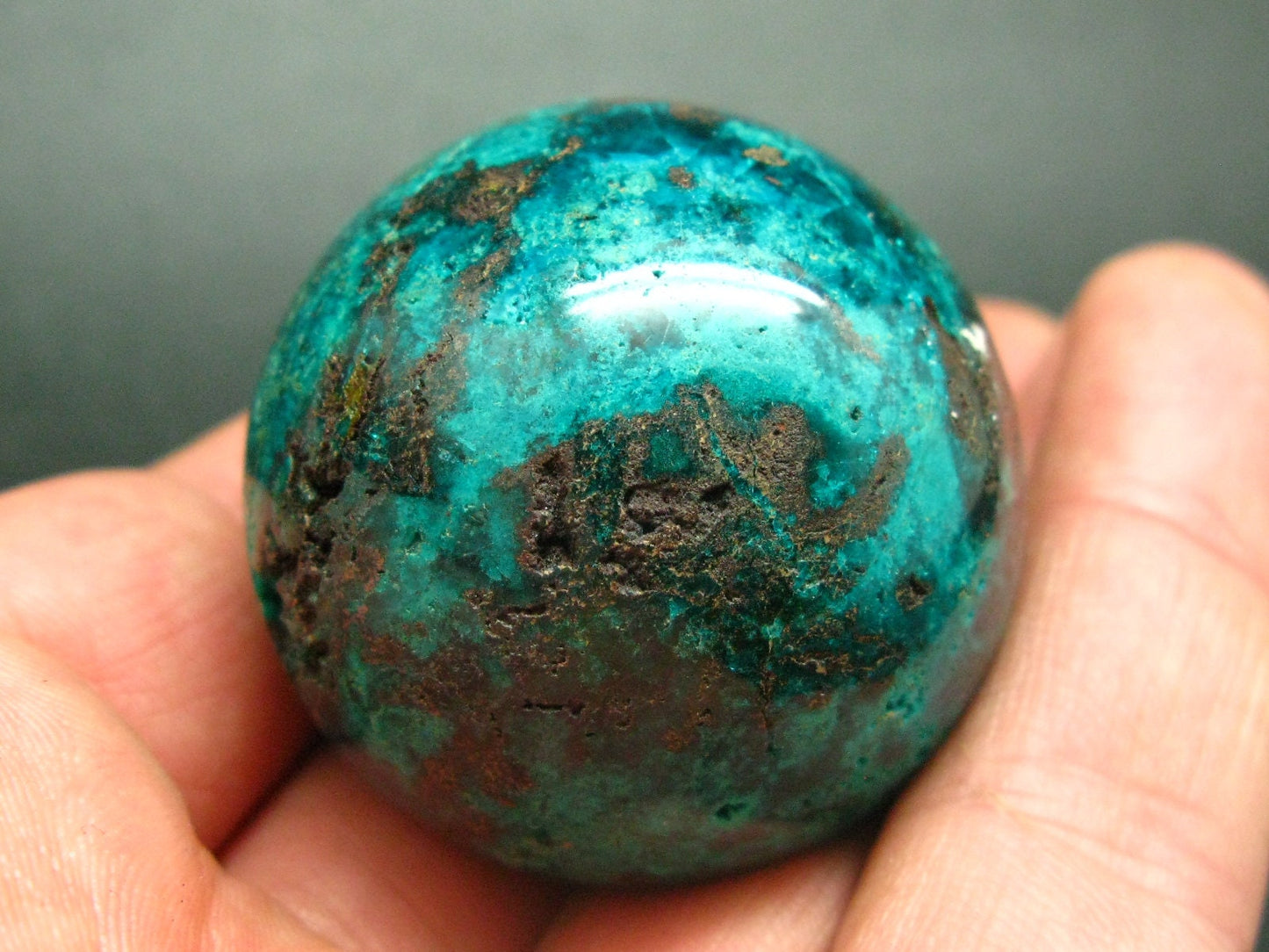 Very Rare 100% Pure Dioptase Sphere Ball from Congo - 1.6"