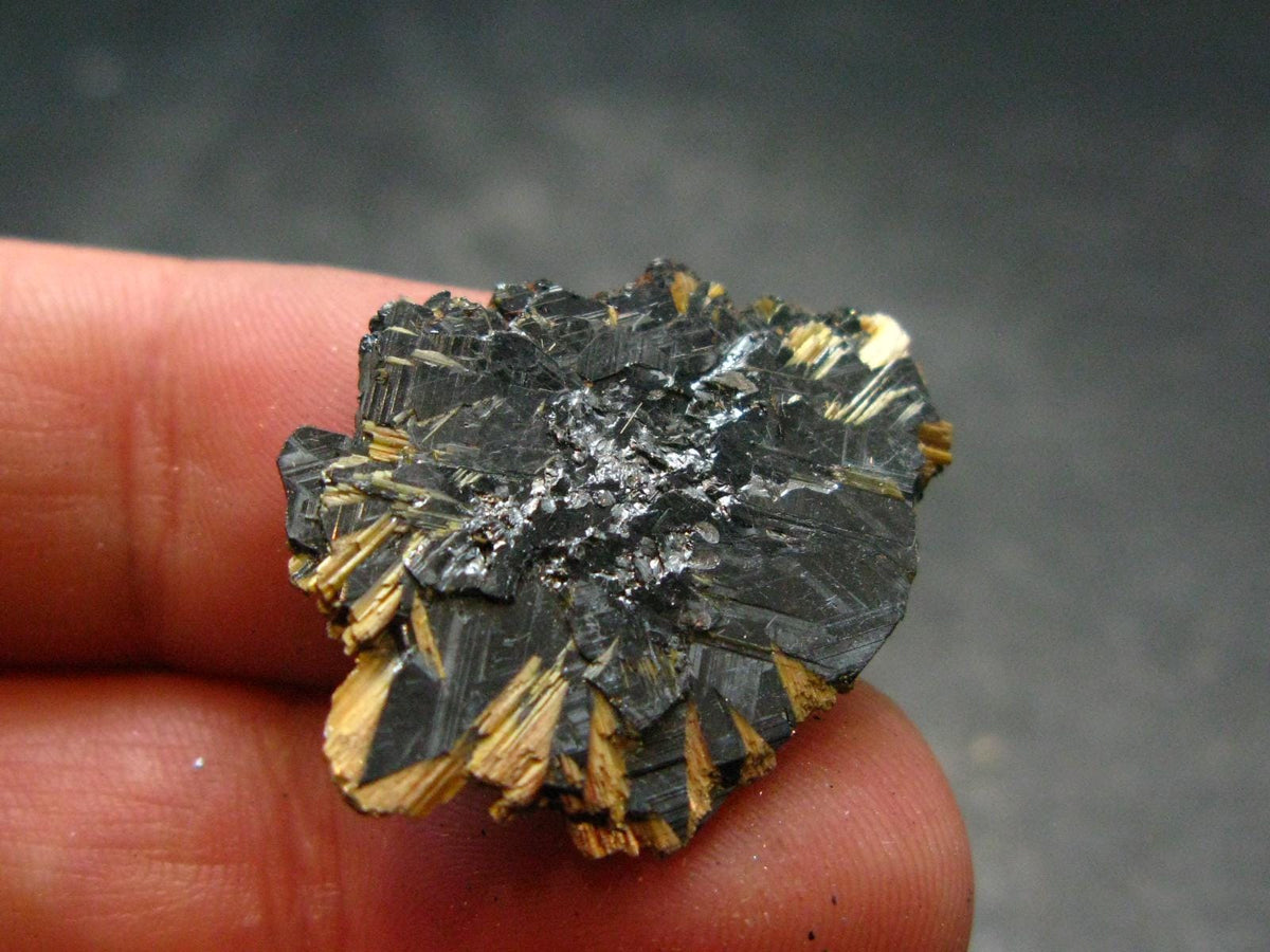 Large Hematite and Rutile Cluster from Brazil - 0.9" - 2.86 Grams