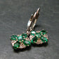 Gem Emerald Faceted Silver Earrings From Colombia - 2.59 Grams Total