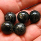 Nuumite Nuummite Genuine 5 beads ~ 12mm Round Beads *Chipped*