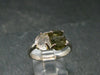 Moldavite Tektite and Herkimer Diamond Silver Ring - Size 9 - 2.71 Grams
