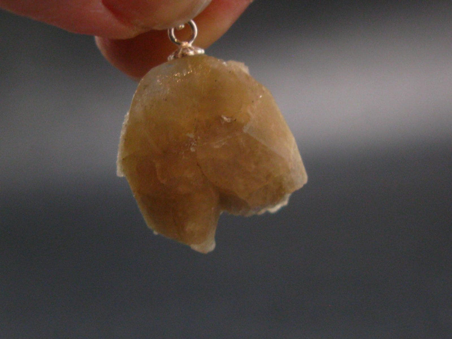 Rare Herderite Crystal Silver Pendant from Brazil - 1.1" - 5.2 Grams