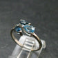 Facetted Blue Topaz Sterling Silver Ring - 1.9 Grams - Size 7