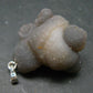 Truffle Chalcedony!! Spheroidal Chalcedony Nodules Crystal Silver Pendant From Morocco - 1.5"