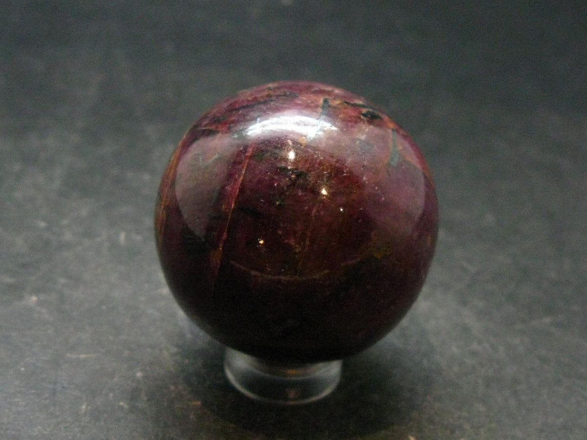 Genuine Ruby Corundum Sphere from India - 1.4" - 96.74 Grams