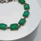 Natural Chrysoprase Link Bracelet – Green Square Gemstone Jewelry - Weight 21.11 g