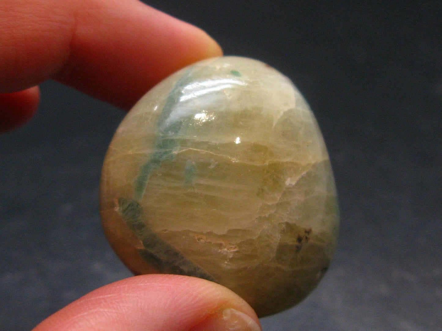 Extremely Rare Tumbled Grandidierite Stone From Madagascar - 1.3" - 149.60 Carats