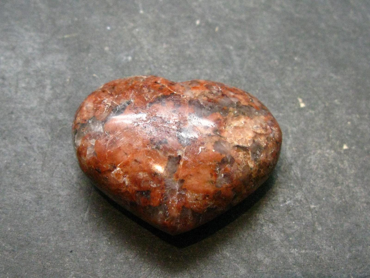 Natural Rosophia Feldspar Heart From Rocky Mountains - 1.1" - 18.24 Grams
