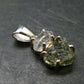 Moldavite & Herkimer Diamond Silver Pendant - 0.9" - 2.0 Grams
