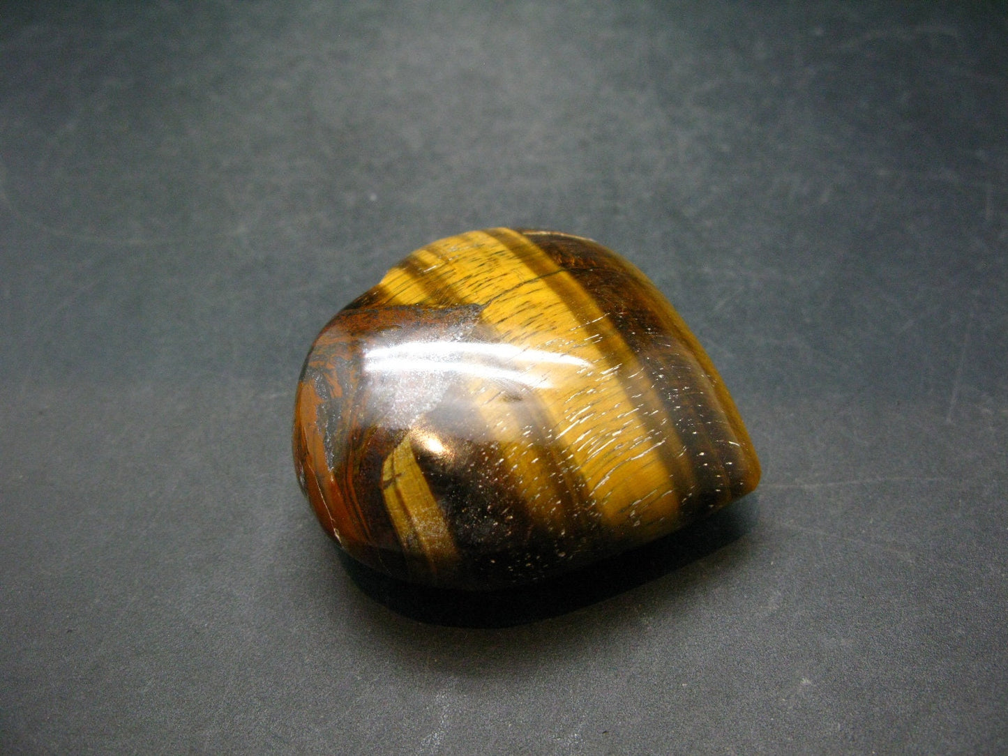 Tiger Eye Heart From Brazil - 2.0"