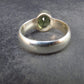 Moldavite Tektite Facetted Silver Ring from Czech Republic - Size 8 - 5.20 Grams