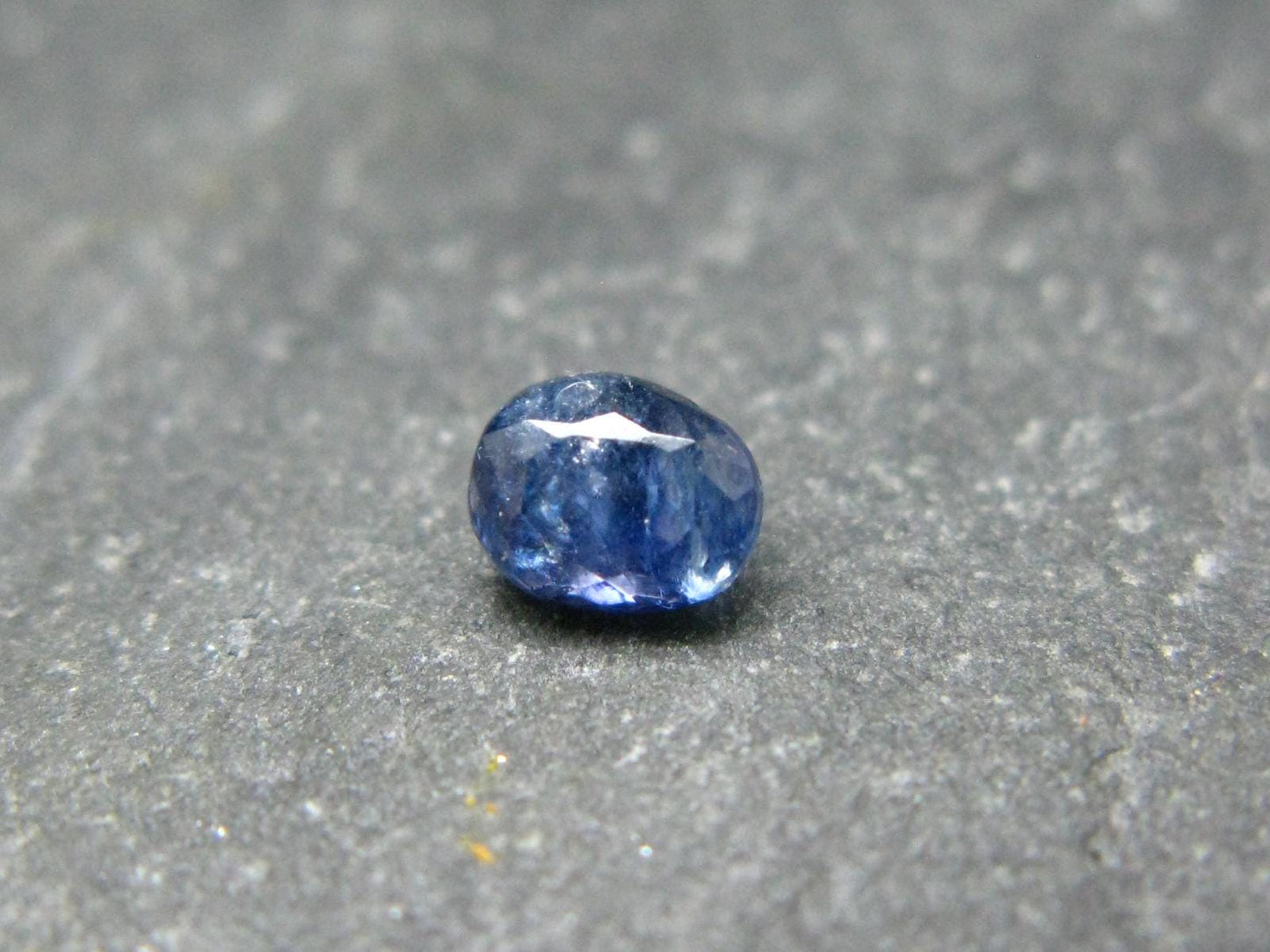 Gem Benitoite Cut Stone From California - 0.34 Carats - 4.5x3.5mm