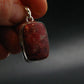 Thulite Silver Plated Pendant From Norway - 1.4" - 6.0 Grams