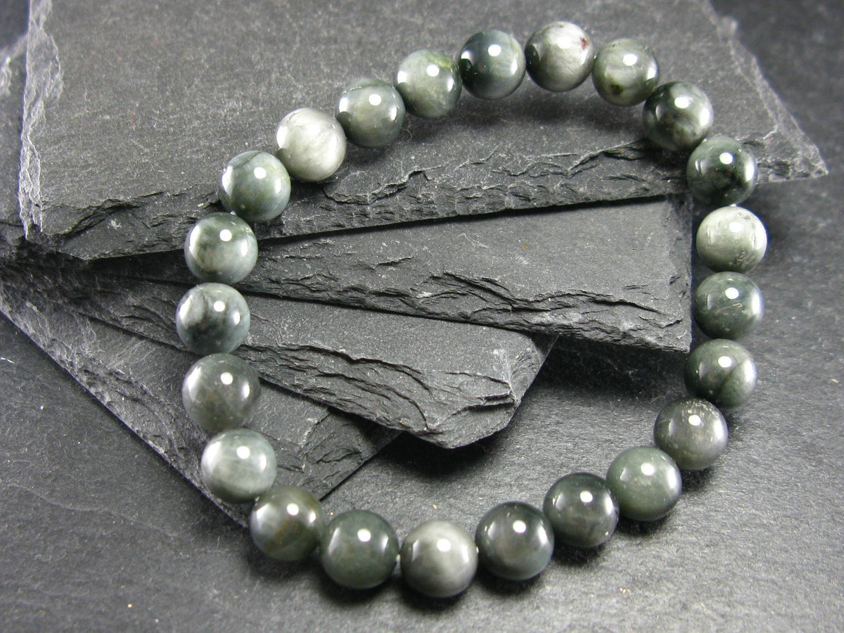 Quartz Cats Eye Eagle Eye Genuine Bracelet ~ 7 Inches ~ 8mm Round Beads