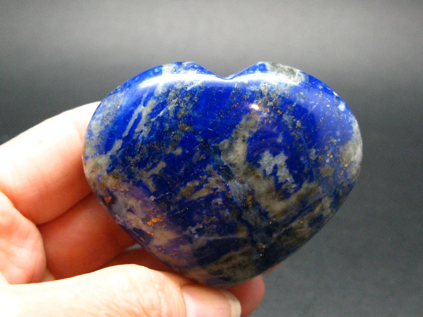 Lapis Lazuli Lazurite Tumbled Heart From Afghanistan - 1.8"