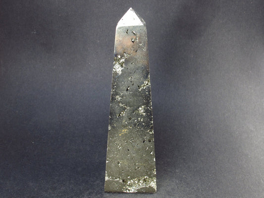 Pyrite Crystal Obelisk Pyramid from Peru - 4.4" - 315 Grams