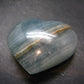 Nice Lemurian Aquatine Blue Calcite Heart From Argentina - 1.9" - 76.06 Grams