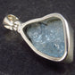 Stunning Genuine Aquamarine Gem Sterling Silver Pendant From Pakistan - 1.1" - 2.8 Grams