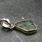 Moldavite Tektite Silver Pendant from Czech Republic - 1.0" - 1.56 Grams