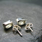 Green Herderite Silver Stud Earrings From Brazil - 1.32 Grams