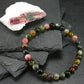 Watermelon Bicolor Tourmaline Genuine Bracelet ~ 7 Inches ~ 6mm Round Beads