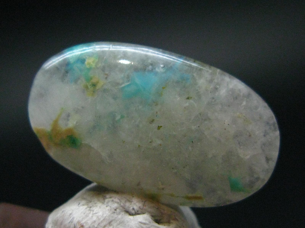 Ajoite in Quartz Cabochon from Messina S. Africa - 9.65 Carats - 22x13mm