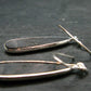 Tumbled Hypersthene Silver Earrings From Canada - 1.9" - 5.25 Grams