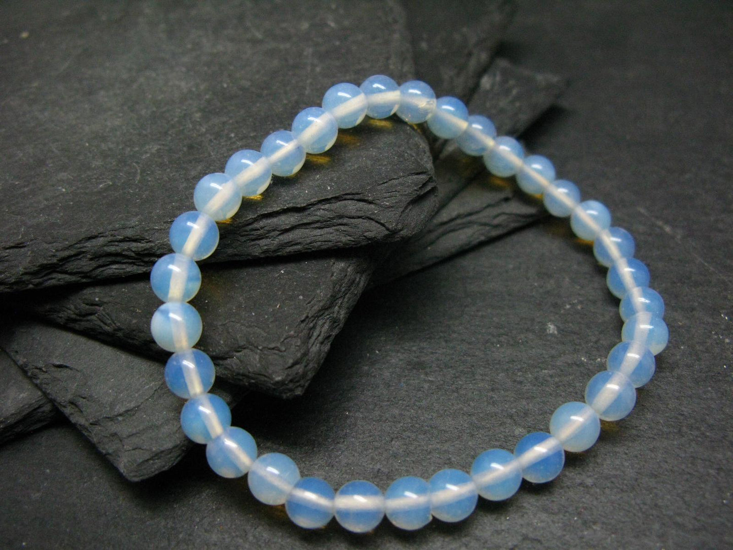 Opalite Genuine Bracelet ~ 7 Inches ~ 6mm Round Beads