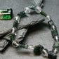 Green Tourmaline & Quartz Genuine Bracelet ~ 7 Inches ~ 10mm Crystal Beads