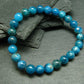 Neon Blue Apatite Genuine Bracelet ~ 7 Inches ~ 8mm Round Beads