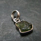 Moldavite Tektite Silver Pendant from Czech Republic - 0.8" - 1.14 Grams