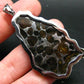 Brahin Meteorite Slice With Olivine Pallasite Pendant from Belarus - 1.4" - 21.54 Grams