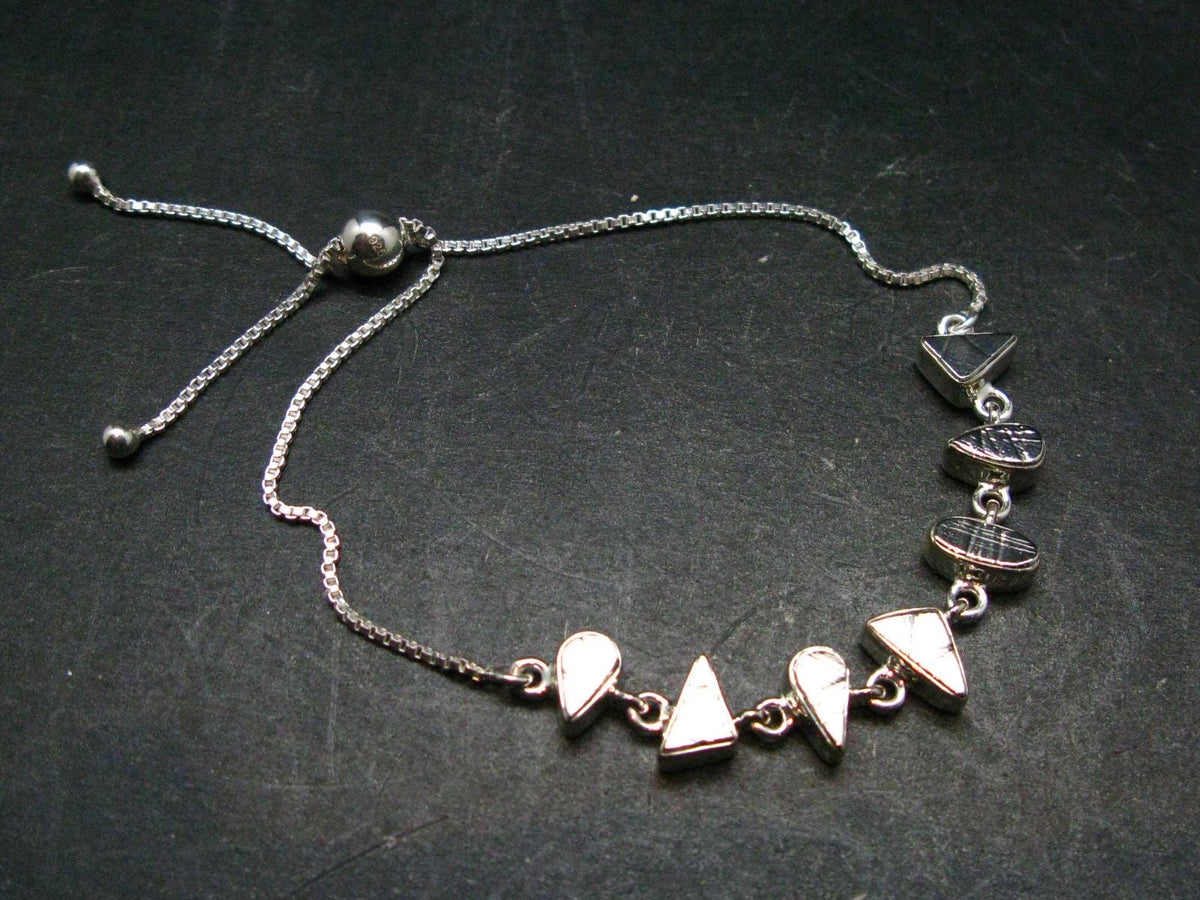 Meteorite Sterling Silver Bracelet - 7.87 Grams - Size Adjustable
