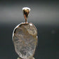 Gray Herderite Silver Pendant from Africa - 1.1" - 2.65 Grams