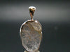 Gray Herderite Silver Pendant from Africa - 1.1" - 2.65 Grams