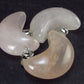 Symbol of Love and Beauty!! Lot of Three 3 Rich Pink Rose Quartz Moon Pendant from Madagascar