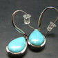 Nice Raw Natural Turquoise Sterling Silver Earrings from Mexico - 6.10 Grams