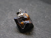 Metallic Silver Black Cuprite Sharp Octahedral Crystal Silver Pendant From Russia - 5.06 Grams