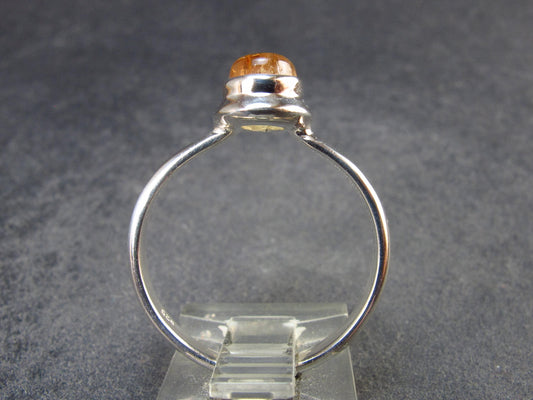 Fabulous Untreated Imperial Topaz 925 Silver Ring from Brazil - Size 9 - 3.34 Grams