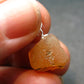 Raw Fire Opal Sterling Silver Pendant From Mexico - 1.0" - 0.91 Grams